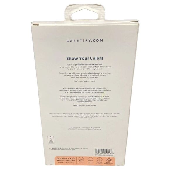 CASETiFY iPhone 15 Pro MagSafe Mirror Case Silver Black Bumper NEW Fast Ship - Picture 2 of 6